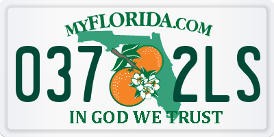 FL license plate 0372LS