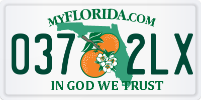 FL license plate 0372LX