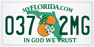 FL license plate 0372MG