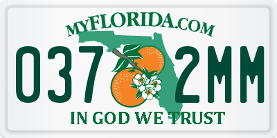 FL license plate 0372MM