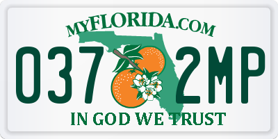 FL license plate 0372MP
