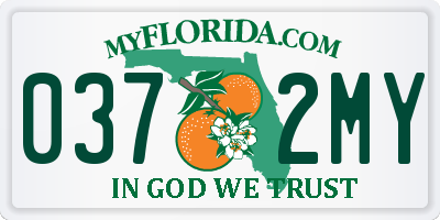 FL license plate 0372MY