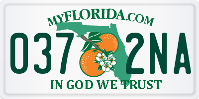 FL license plate 0372NA