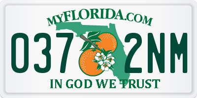 FL license plate 0372NM