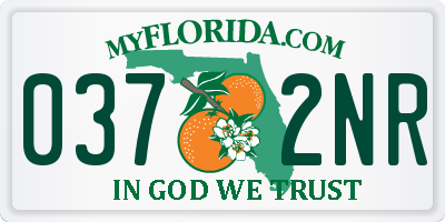 FL license plate 0372NR