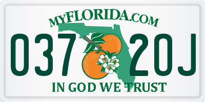 FL license plate 0372OJ
