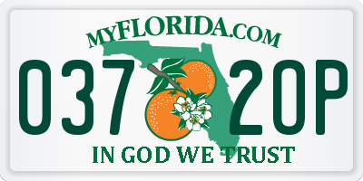 FL license plate 0372OP