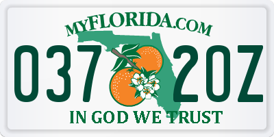 FL license plate 0372OZ