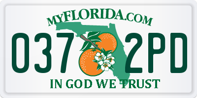 FL license plate 0372PD