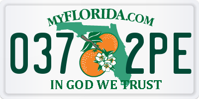 FL license plate 0372PE