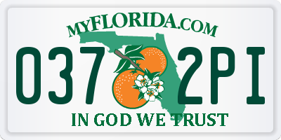 FL license plate 0372PI