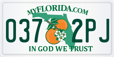 FL license plate 0372PJ