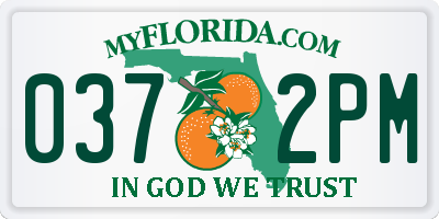 FL license plate 0372PM