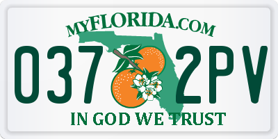 FL license plate 0372PV