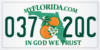 FL license plate 0372QC