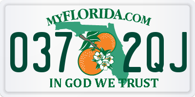 FL license plate 0372QJ