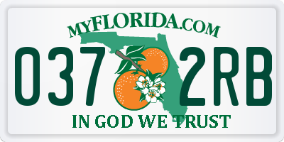 FL license plate 0372RB