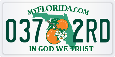 FL license plate 0372RD