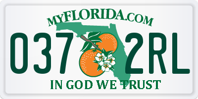 FL license plate 0372RL