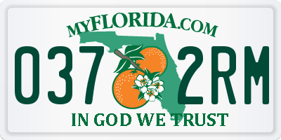 FL license plate 0372RM