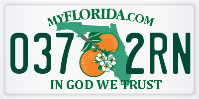FL license plate 0372RN