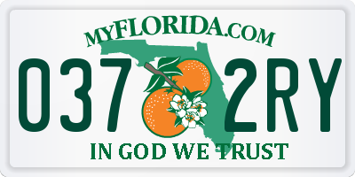 FL license plate 0372RY