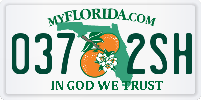 FL license plate 0372SH
