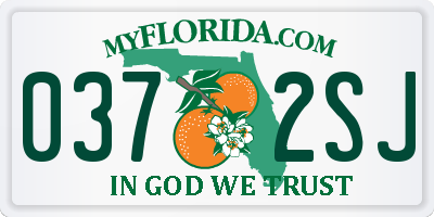 FL license plate 0372SJ