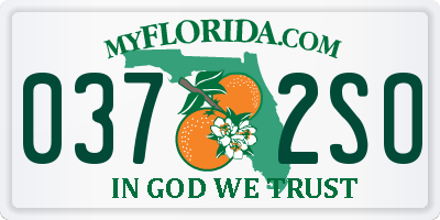 FL license plate 0372SO