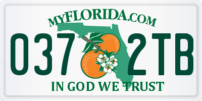 FL license plate 0372TB