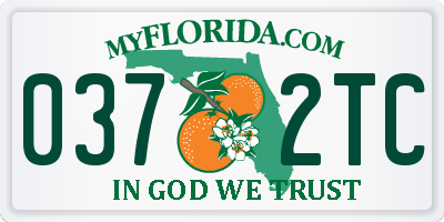 FL license plate 0372TC