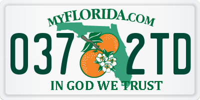 FL license plate 0372TD