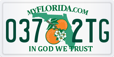 FL license plate 0372TG