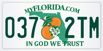 FL license plate 0372TM