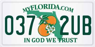 FL license plate 0372UB