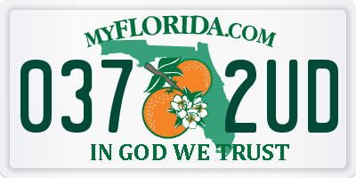 FL license plate 0372UD