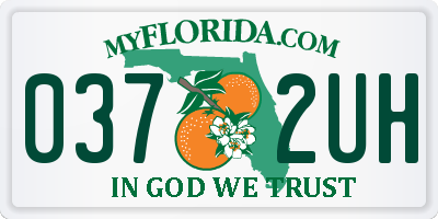 FL license plate 0372UH