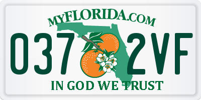 FL license plate 0372VF