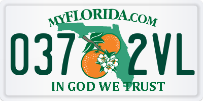 FL license plate 0372VL