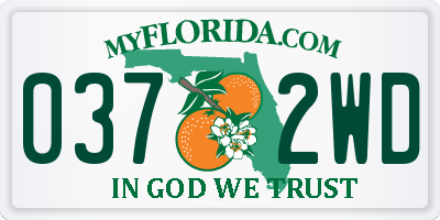 FL license plate 0372WD