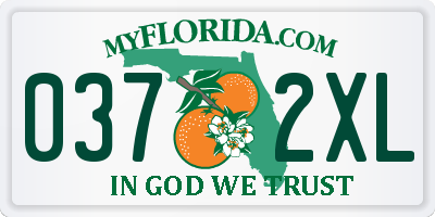 FL license plate 0372XL