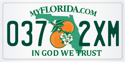 FL license plate 0372XM