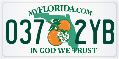 FL license plate 0372YB