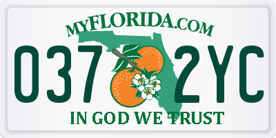 FL license plate 0372YC