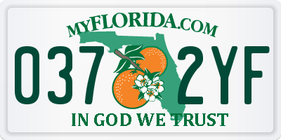 FL license plate 0372YF