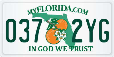 FL license plate 0372YG