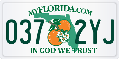 FL license plate 0372YJ