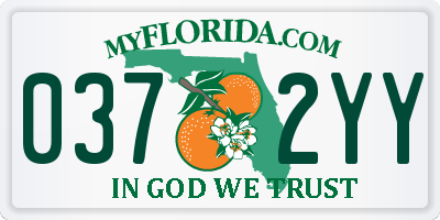 FL license plate 0372YY