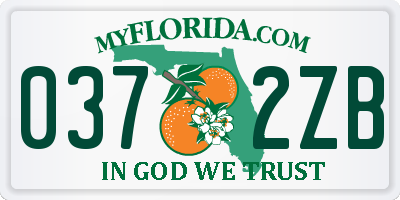 FL license plate 0372ZB