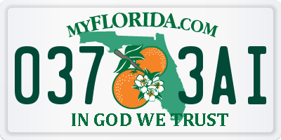 FL license plate 0373AI